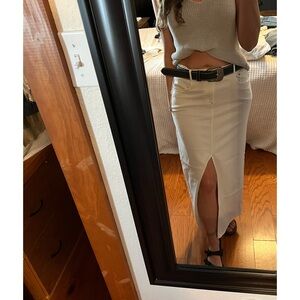 Women’s Splendid White Denim Maxi Rhiannon skirt
